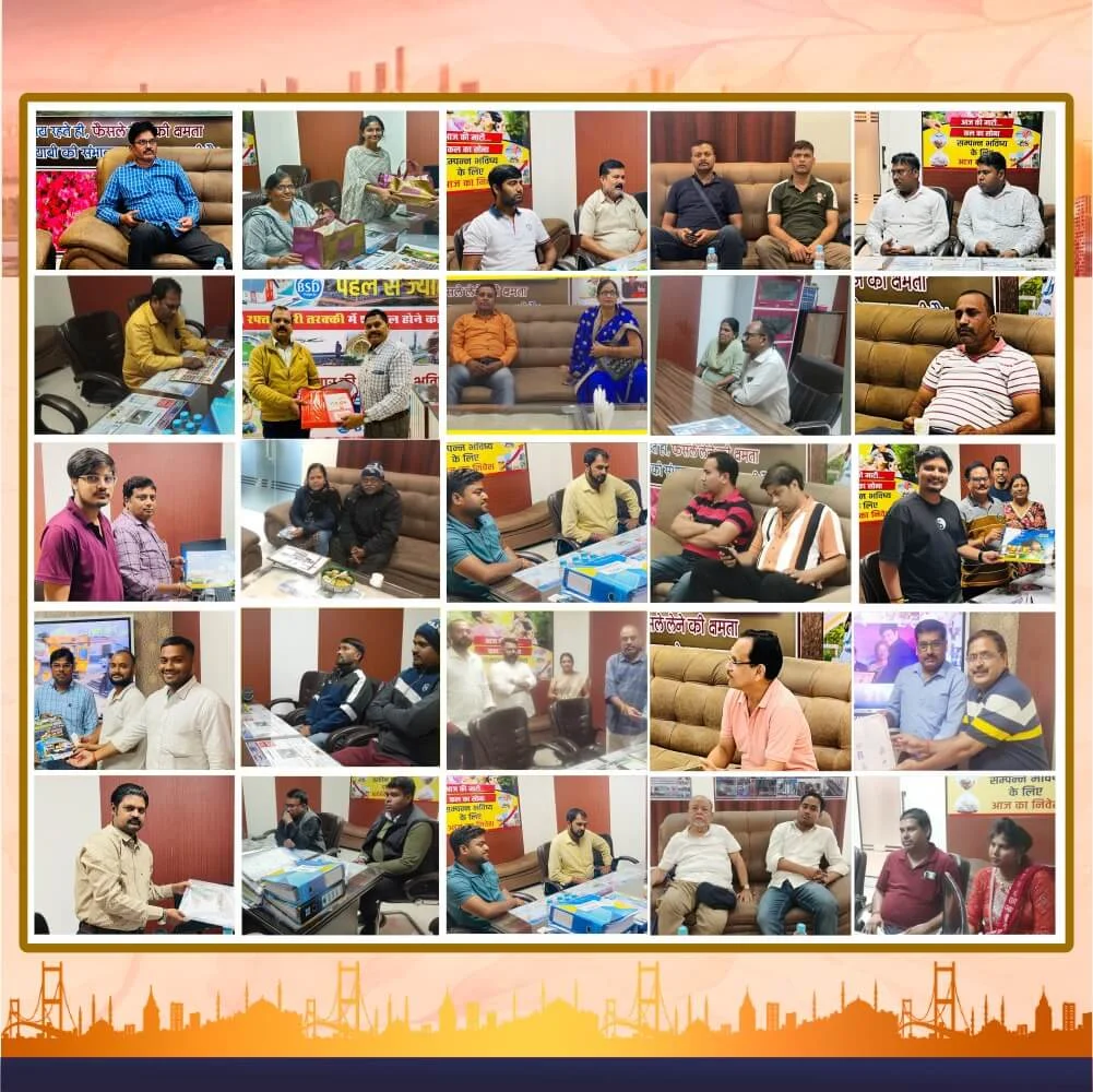 Lucknow Estates project partners family — happy land purchase partners at our Lucknow office (collage 5)