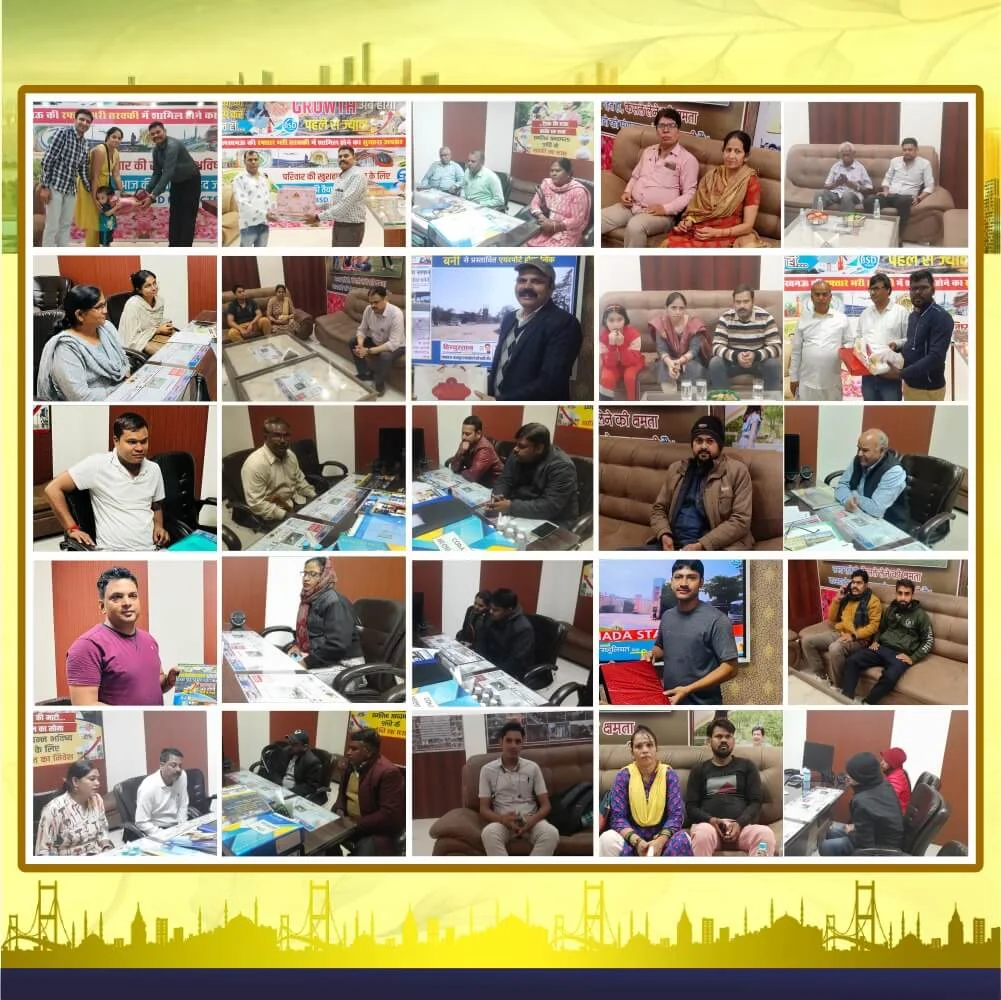 Lucknow Estates project partners family — happy land purchase partners at our Lucknow office (collage 8)